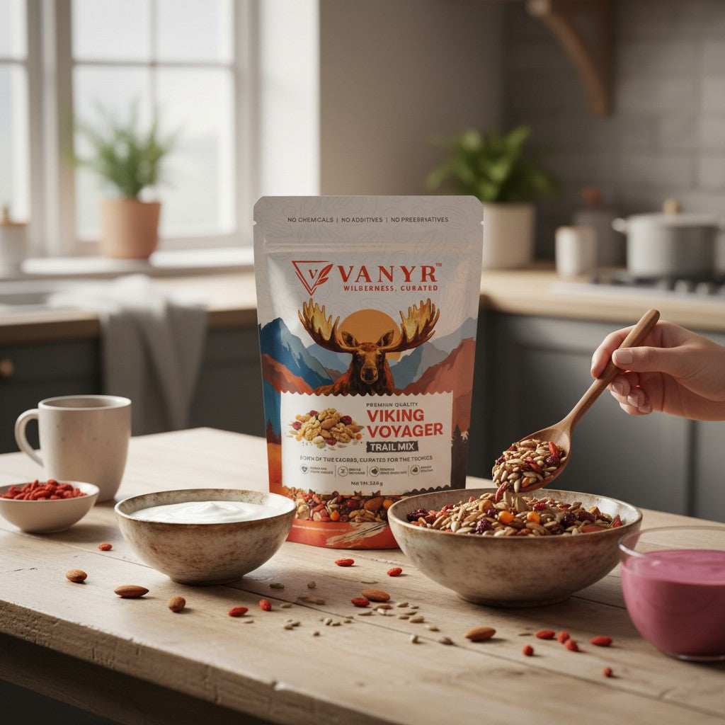 Vanyr Viking Voyager Trail Mix | Premium Nuts, Seeds & Berries | Healthy Snack M