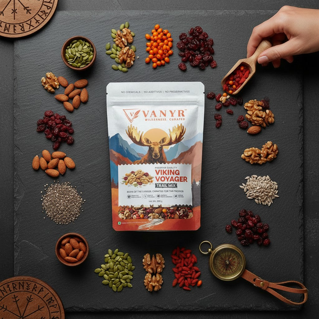 Vanyr Viking Voyager Trail Mix | Premium Nuts, Seeds & Berries | Healthy Snack M