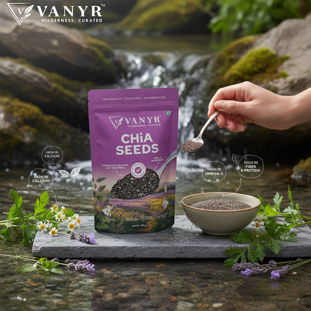 Premium Chia Seeds | High Fiber | Protein Rich | Healthy Daily Nutrition | 250g
